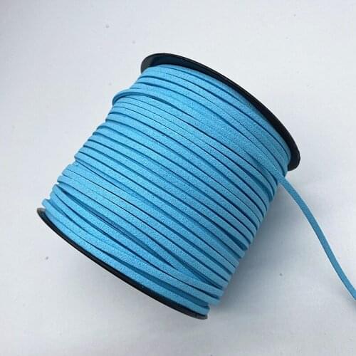 3mm 5yards Flat Faux Suede Braided Cord Korean Velvet Leather Handmade Thread String Rope For DIY Jewelry Making Supplies #18