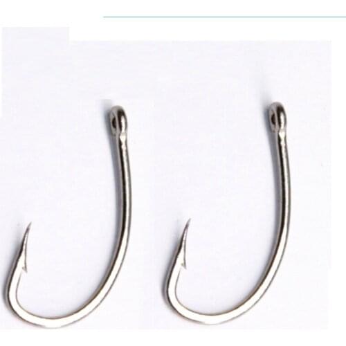 30pcs/lot Fishing Hooks High Carbon Stainless Steel Single Circle Fly Fishing Jip Barbed Carp Fish Hook Sea Tackle Accessories