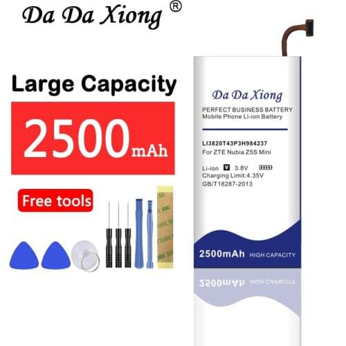 Da Da Xiong 2500mAh LI3820T43P3h984237 Battery for ZTE Nubia Z5S mini NX403A Phone
