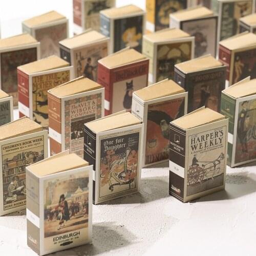 122sheets/pc mini match box notebook vintage craft kawaii notepad, portable craft blank memo pad not sticky