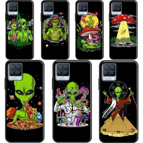 Space Alien Magic For OnePlus 9 Pro 8 Pro 8T 9R Case For Realme GT Neo 6 7 i 8 Q3 Pro C21 C15 C11 C3 Coque