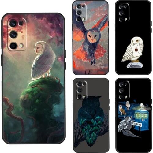 Owl Watercolor Animal Case For Realme C3 C11 C15 GT Neo Q3 6 7 8 Pro Cover For OnePlus 8 Pro 8T Nord 9 Pro Shell