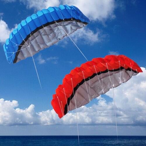 Kids Adults Large Dual Line Parachute Stunt Flying Kite Soft Big Parafoil Kite with Flying Tools Outdoor Sports Beach Kite Toy