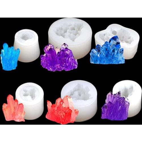DIY Epoxy Transparent Silicone Mold Crystal Resin Mould Silicone Ore Spar Crystal Cluster Epoxy Mold For Jewelry Accessories