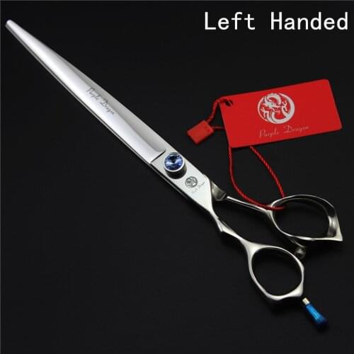 Purple Dragon 8 inch Professional Grooming Tools Goods for Pets Dog Hair Clipper Left Handed Scissors Japanese 440c Steel