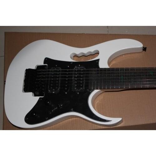 7 Strings Guitar, Jumbo Fret Wire, Abalone Vine Inaly White Electric Guitar