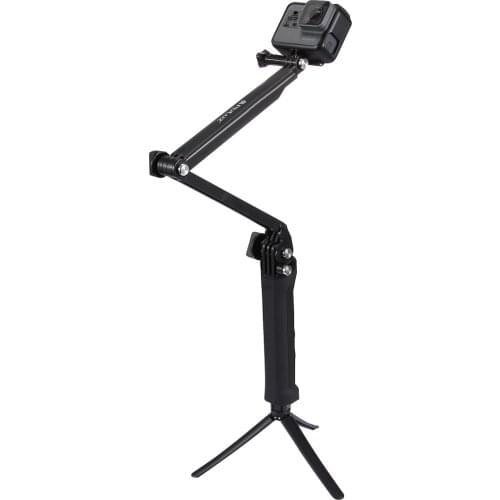 Multi Tripod Monopod 3-Way Folding Extension Grip Arm Portable Magic Mount Selfie Stick for Gopro Hero 4 3+ 3 Sj4000 Xiaomi Yi