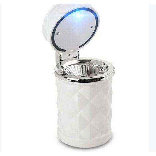 Fashion Car LED Light Ashtray Cup Portable Travel Home Auto Vehicle Cigarette Ash Holder Diamond Car LED Ashtray