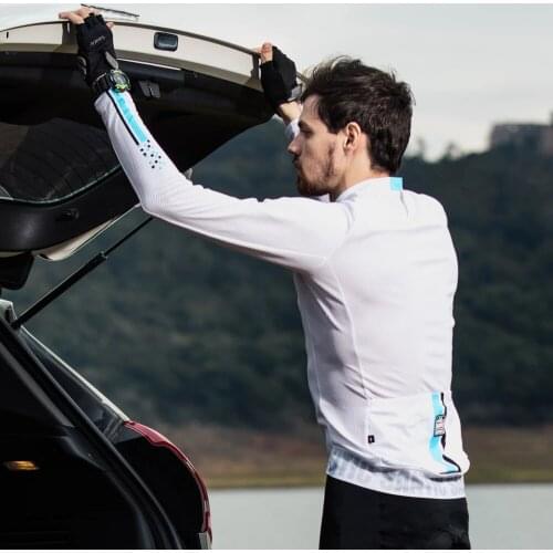 Santic Uomini Maglie Da Ciclismo Bike MTB MAGLIA Manica Lunga Confortevole Sun-protettivo Formato asiatico WM0C01111