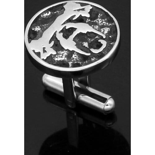 Stainless steel Nordic Viking Amulet Rune small Bear Cufflinks with valknut gift bag