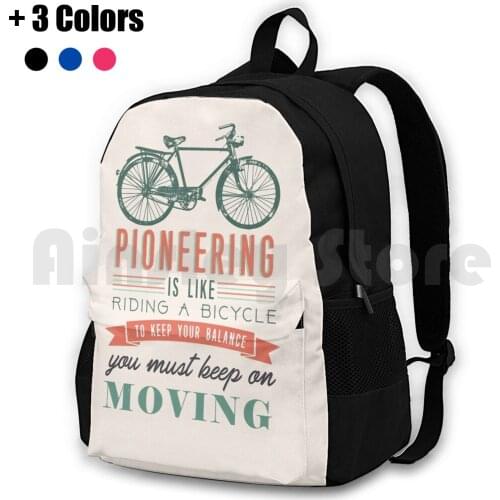 Pioneering Is Like Riding Bicycle Outdoor Hiking Backpack Waterproof Camping Travel Pioneering Is Like Riding Bicycle Jw Jw