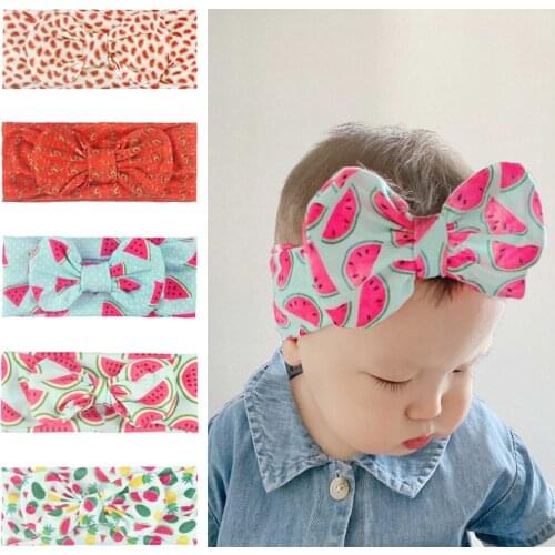 2020 New Printed Headband Stretchy Twist Knot Bow Head Wrap Headband Twisted Knotted Cute Hair Band Baby Gifts Bows Headbands