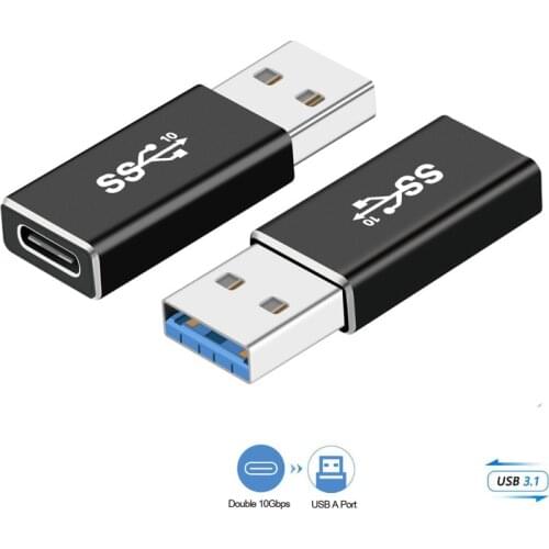 USB 3.1 Male to Type-C Female Adapter USB A to USB C 3.1 GEN 2 Converter Double Sided Support 10Gbps Charging &Data Transmission