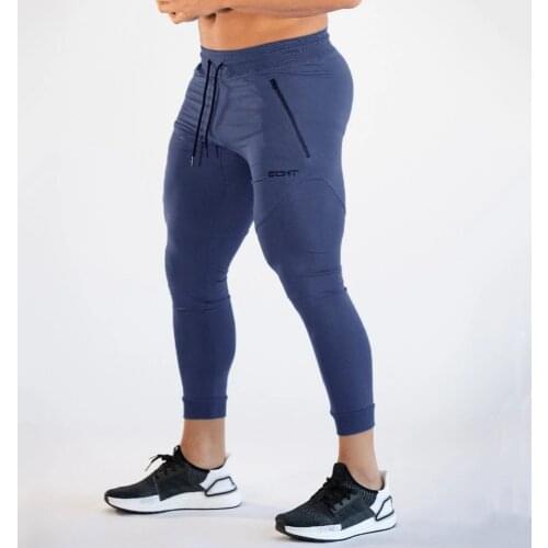 Gym Skinny Jogger Pants Men Running Sweatpants Fitness Bodybuilding Training Track Pants Sportswear Male Cotton Jogging Trousers