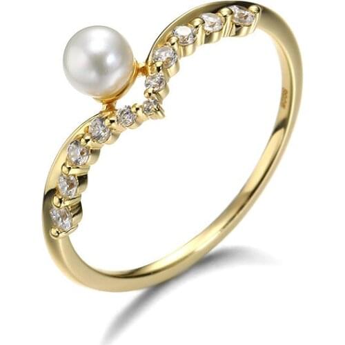 Light jewelry Sterling Pearl plated crown ring female wedding rings for women anillos mujer anel vintage bague femme
