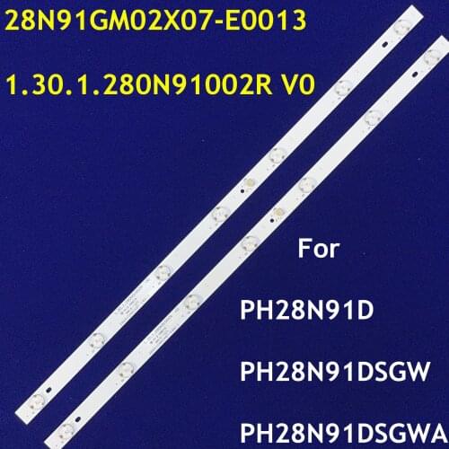 30 pcs LED Backlight strip 7 lamps 28N91GM02X07-E0013 1.30.1.280N91002R V0 For Philco PH28N91D PH28N91DSGW PH28N91DSGWA