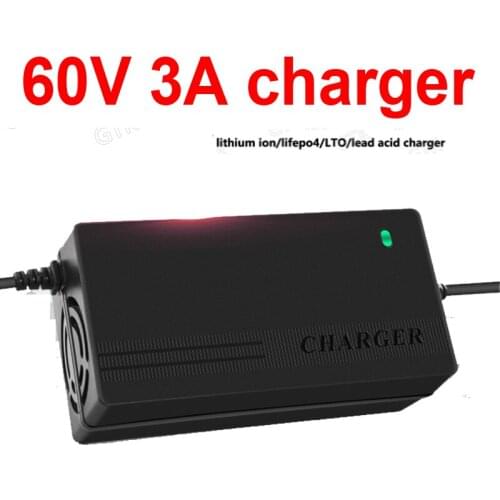 Cutom 60v 3A charger for 16S 67.2v Lithium ion 17S 71.4V Lipo 20S 73V lifepo4 25S 70V LTO battery charger lead acid battery