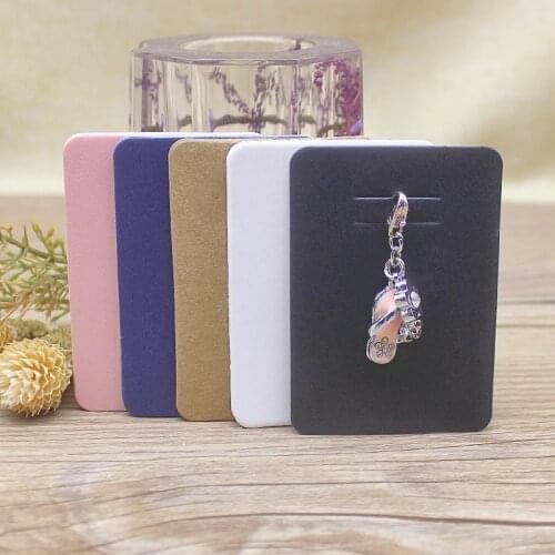 Zerong 50Pcs 5*7cm Jewelry Display Card small keychain package Cards kraft white blank Jewelry charms lobster package Card