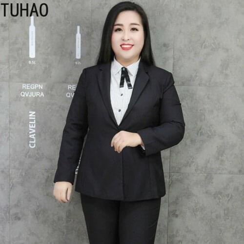 TUHAO 9XL 8XL 7XL 6XL Plus Size Women Blazer Formal Blazers Lady Office Work Suit Pockets Jackets Coat Blazer Femme LW170
