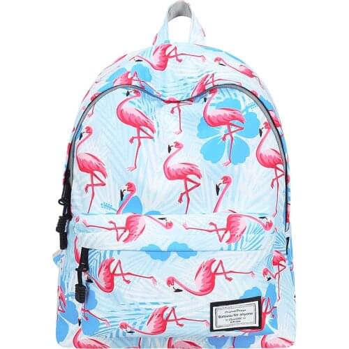 Backpack Women Shoulder Bag Casual Flamingo Backpack High Capacity Back To School Bag Teenage Girl Travel Laptop Bagpack Mochila