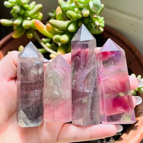 1pcs AAA+ Natural Amethyst Polished Wand Point Home Decor