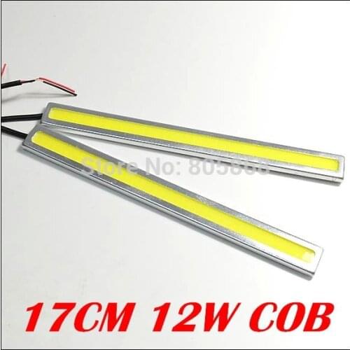 10 X 12V Super Bright White 12W COB LED DRL Driving Daytime Running Lights lamp Aluminum led car-styling