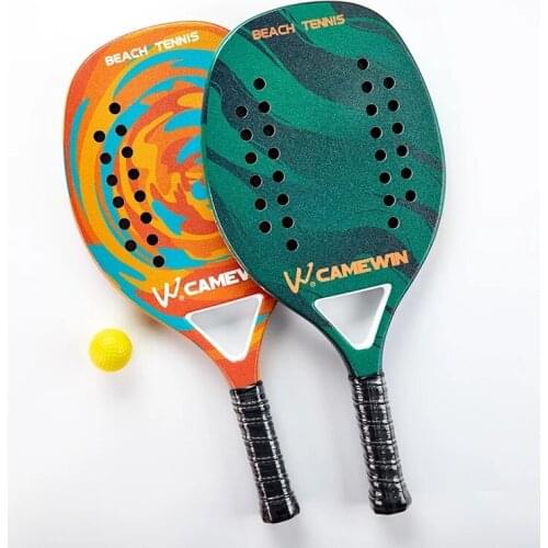 2021Adult Professional Full Carbon Beach Tennis Paddle Racket Soft EVA Face Raqueta With Bag Unisex Equipment