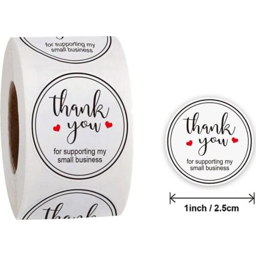 50pcs 1inch White DIY Handmade with Love Label Wedding Adhesive Stickers Party Gift Decoration Handmade Stationery Sticker