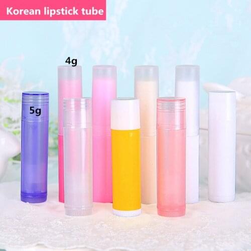 50pcs 5g Korean Lipstick Tube, Lip Balm Container Small Sample Bottle, Lipstick Shell Packaging Cosmetics Refillable