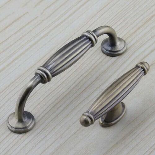 96mm kitchen cabinet handles Bronze Cupboard Pulls Antique Brass Drawer Dresser Wardrobe Door Furniture Handles Puls Knobs ABH