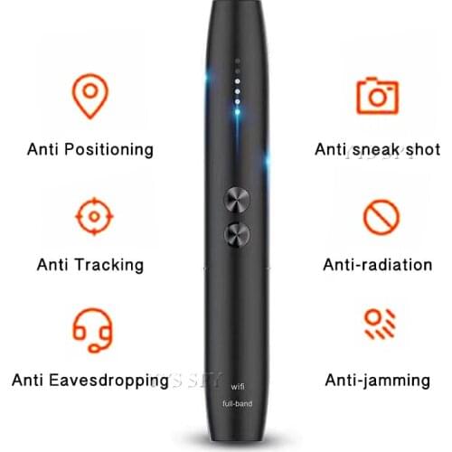 Anti Spy Portable Hidden Camara Detector Pen Wireless RF Signal Espia Pinhole Espion Wifi Cam Audio Bug GSM GPS Device Finder