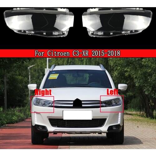 Car Headlight Cover Lampcover Lampshade Lamp Glass Lens Case For Citroen C3-XR 2015-2018 Headlamp Protective Shell