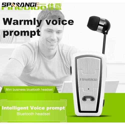 New Fineblue FQ208 Stereo Wireless Bluetooth Headphones Earbud Car Driver Earphone Retractable Cable Noise Canceling Headset