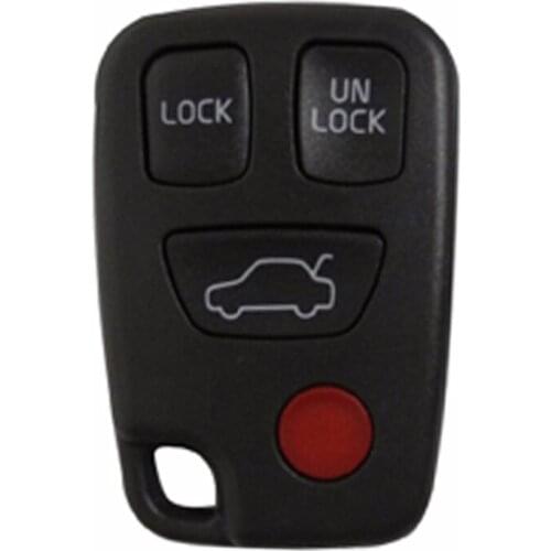 Jingyuqin Remote Car Key Shell Fob Case For Volvo S70 V70 C70 S40 V40 XC90 XC70 3+1/4 Buttons Key Blank Replacement