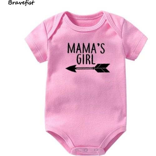 Bodysuits For Newborn Tees Short Sleeves 0-24Months Summer Outfits Baby Clothes Jumpsuits Tops Onesies MAMAS Girl Boy Print