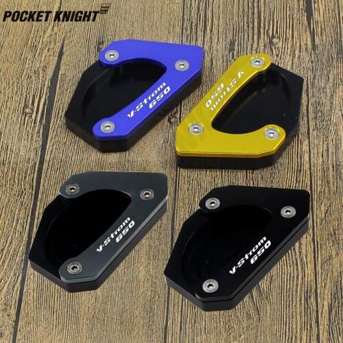 For Suzuki V-Strom 650 DL650 2012 2013 2014 2015 2016 2017 2018 Motorcycle Foot Side Stand Extension Pad Support Plate