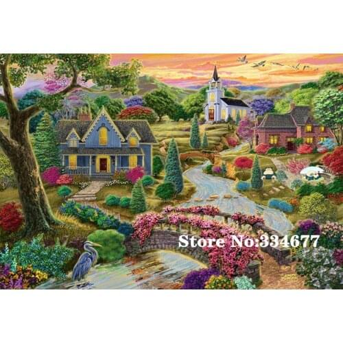 Valley of Magic-Counted Cross Stitch Kits Needlework Embroidery Crafts 14ct Unprinted Aida DIY Arts Handmade Home Decor