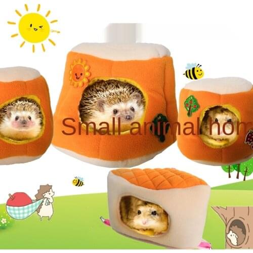 Hedgehog hamster Flower Branch mouse sugar glider Cartoon stump cotton pet nest Parrot bread nest