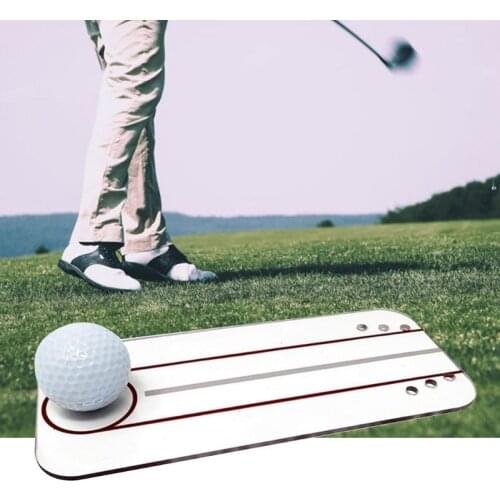 Golf Putting Training Aid Practice Putting Alignment Tool Mirror Protable Easy Operation Sports Entertainment Accessories