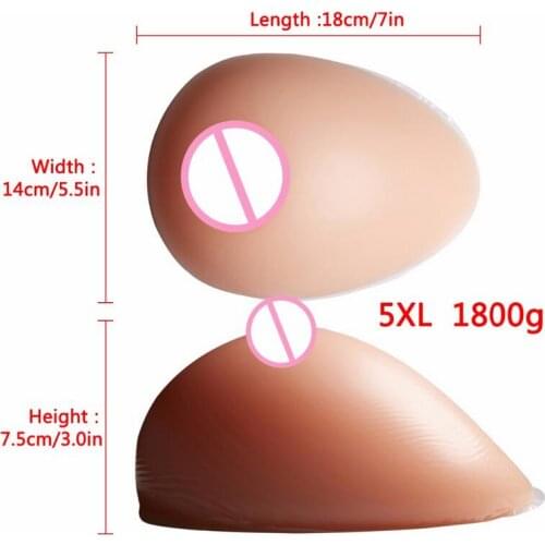 Artificial Silicone Breast Forms Realistic False Breast 1800g Hot Sale Fake Boobs For Sexy Crossdresser Postoperative Enhan