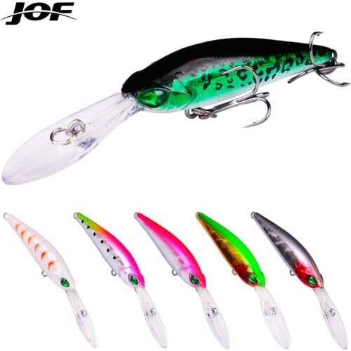 JOF 95mm 6g SP Tungsten weight system Top fishing lures minnow crank wobbler quality fishing tackle hooks for fishing Bait