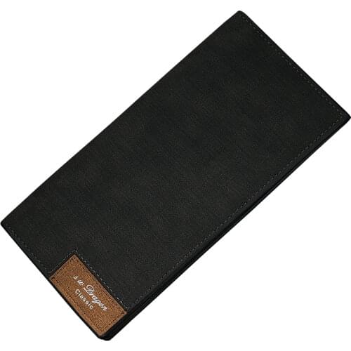 Hengsheng Brand Vintage Man Wallet Male Slim Pu Leather Bifold Business Long Wallet Card Coin Wallet Purse Cartera Hombre