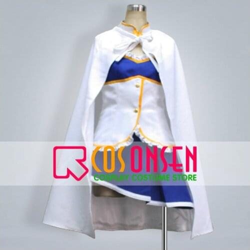 COSPLAYONSEN Puella Magi Madoka Magica Miki Sayaka Cosplay Costume With Cloak Full Set All Size