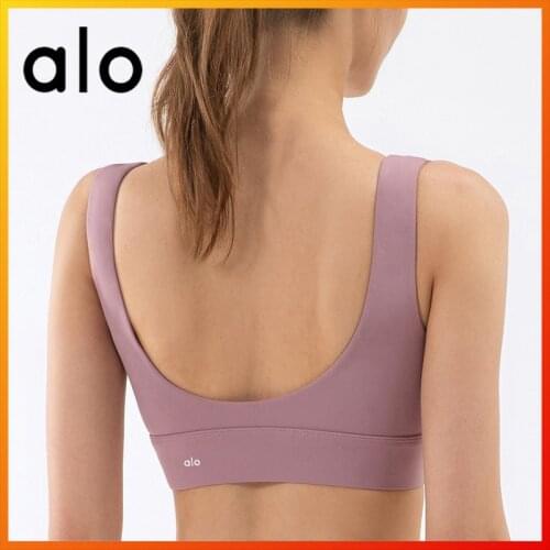 Alo Yoga 2021 Summer Sexy Womens Sports Bra Four-color Diamond Neckline Underwear Fitness Exercise Yoga Running Tube Top DS63