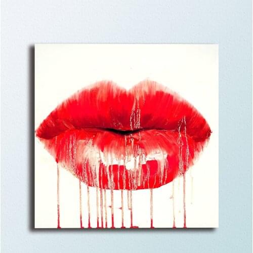 Fashion sara-pope-lips Oil Painting Wall Art Picture Paiting Canvas Paints Home Decor HD Print Painting Wall Art Picture