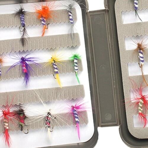 24pcs/set Fly Fishing Flies Lure Set Wet Fly Lures Kit For Bass Salmon Trout