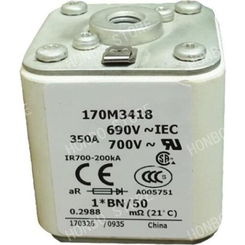 New High Speed Square Body Fuse 690V 170M3416 250A 170M3417 315A 170M3418 350A 170M3419 400A 170M3420 450A 170M3421 170M3423