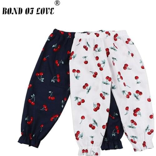 Newborn Baby Clothing Full Length Pants Boys Girls Cotton Cartoon Printed Pant Loose Comfortable Clothes Toddler Infant Pants