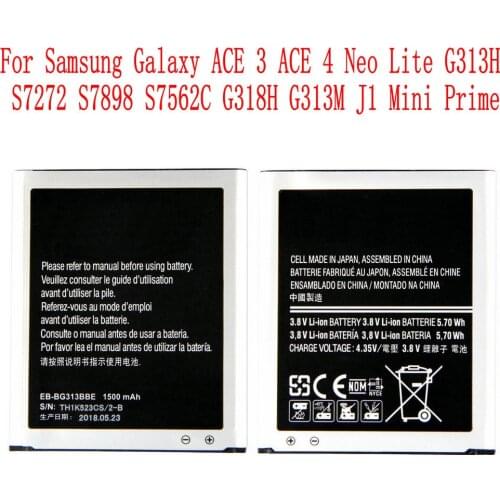 Original EB-BG313BBE 2000mAh battery For Samsung Galaxy ACE 3 ACE 4 Neo Lite G313H S7272 S7898 S7562C G318H G313M J1 Mini Prime