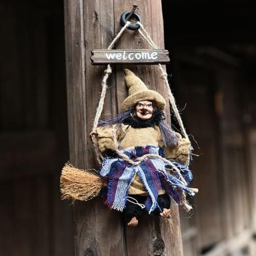 Halloween Pendant Ghost Festival Bar Pumpkin Witch Welcome Hanging Ornaments Broom Haunted House KTV Halloween Decoration Props